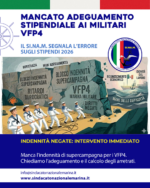 Militari VFP4: SI.NA.M. segnala disparità nella corresponsione di uno degli assegni fissi.